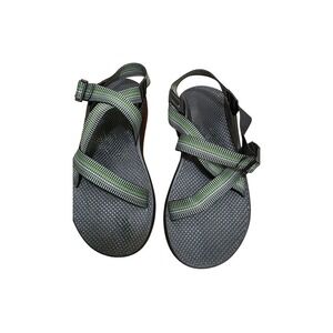 Chaco Z/1 Men 11 Classic Sport Hiking Sandals Adjustable Straps Black & Green